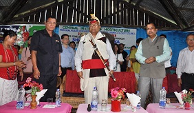 The Governor of Arunachal Pradesh Shri P.B. Acharya at Ligu Village under Upper Subansiri District, Daporijo on 28th June 2017. 